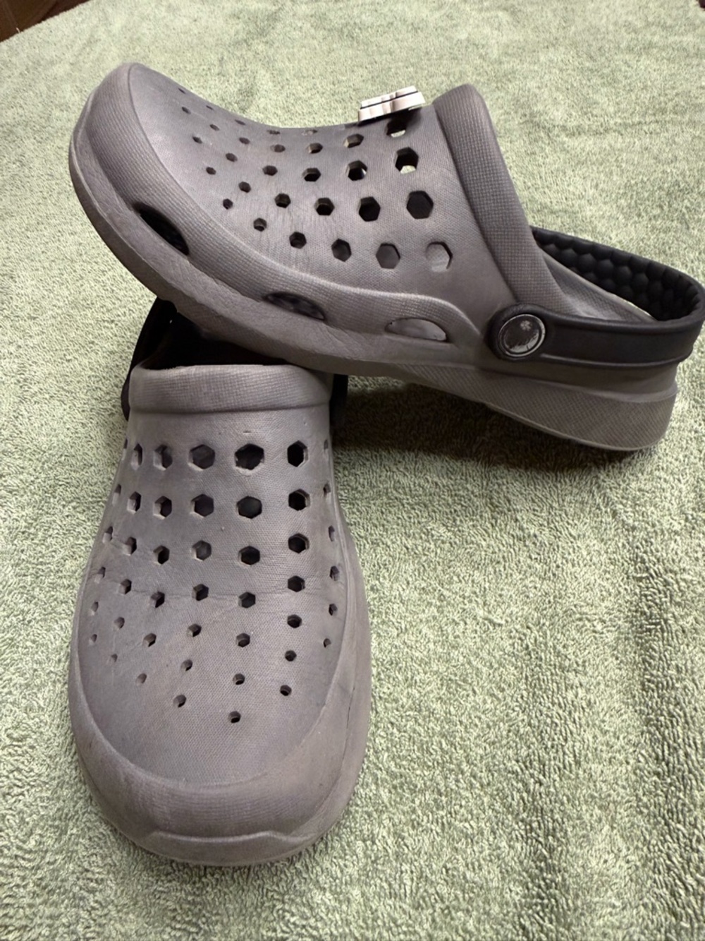 Kids Gray Slip-On Clog Shoes